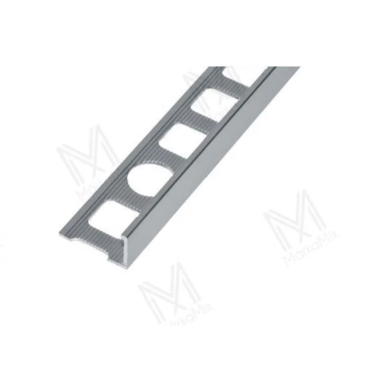 MM aluminium élvédő L profil 10mm eloxált ezüst 2,5m