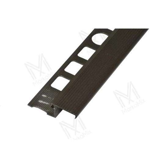 Salag aluminium lépcsőprofil csúszásmentes 10mm eloxált titan/pezsgő 2,5m