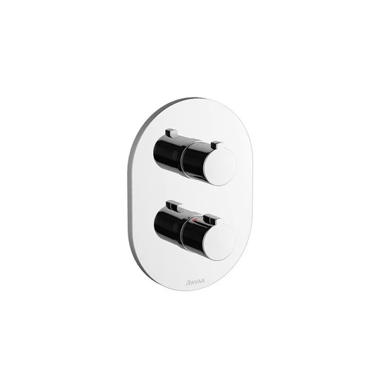Ravak Chrome CR 063.00 termosztátos falba süllyeszett csaptelep váltóval