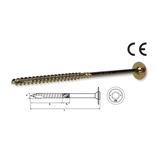 Stalco Premium szerkezetépítő csavar TX 8x140mm 50db/doboz