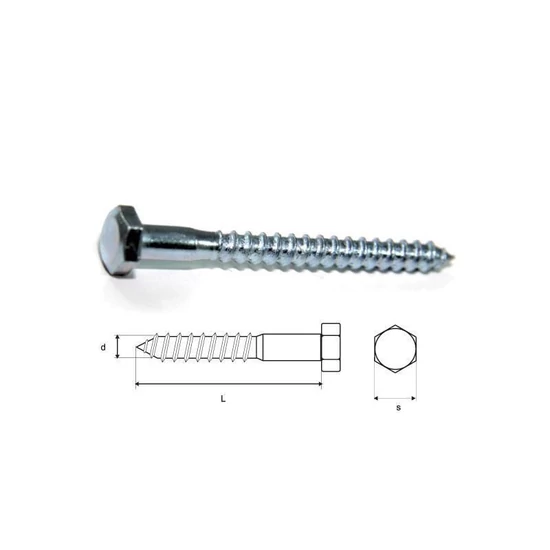 Stalco hatlapfejű facsavar horganyzott 6X80mm 5kg/doboz