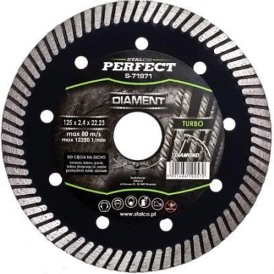 Stalco Perfect gyémántvágókorong tárcsa turbó 115x2,2x22,23mm