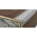 Profilplast furatos lépcsőélvédő, alu 45x23 mm, eloxált matt ezüst 2,7fm
